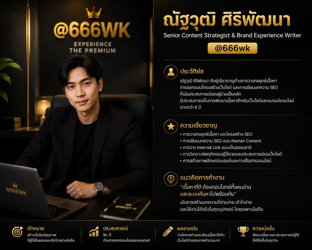 ณัฐวุฒิ ศิริพัฒนา - 666wk
